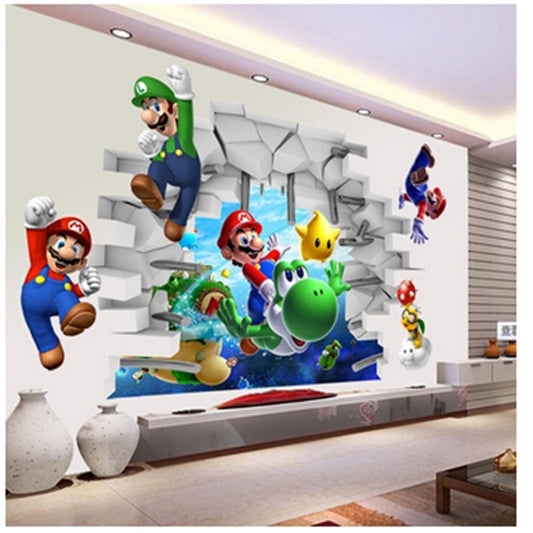 Super Mario Bros Kids Removable Wall Stickers