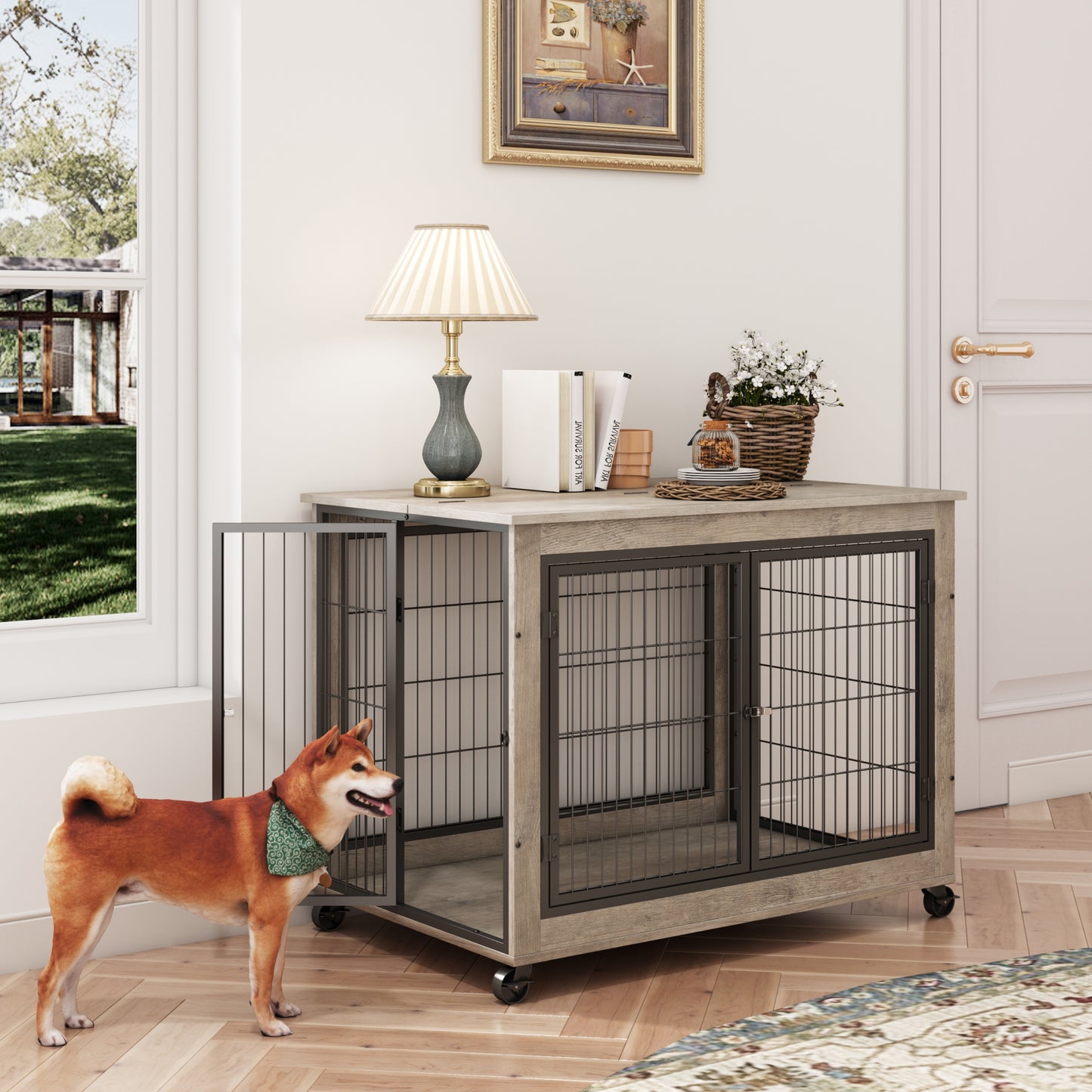 Multi-Functional Dog Crate Table