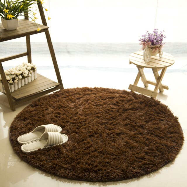  Faux Fur Area Rug  - Fluffy Round Faux Fur Area Rug 