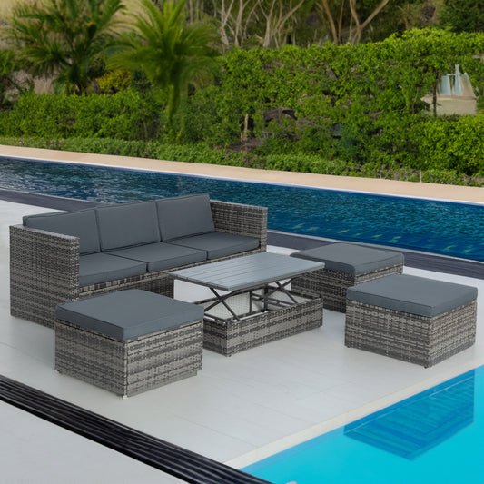 5-Piece Outdoor Wicker Patio Furniture Set