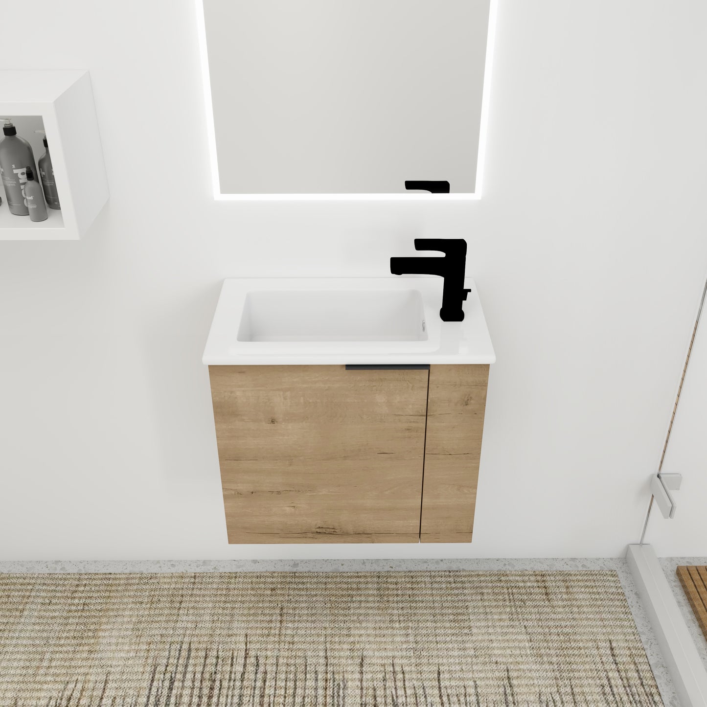 22-Inch Floating Bathroom Vanity with Sink