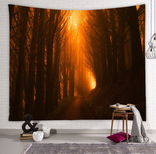 Beautiful Natural Forest Printed Large Wall Tapestry Wall Art Decor