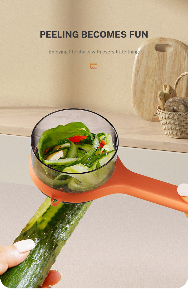 Multi-Functional Kitchen Peeler with Storage Bucket