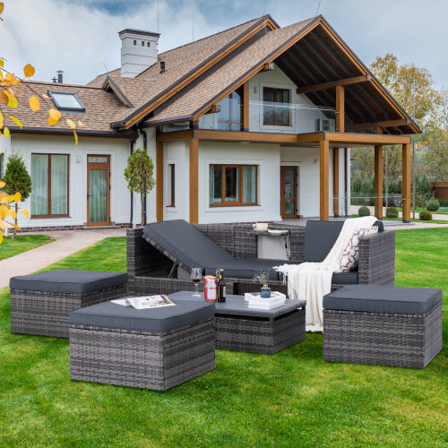 5-Piece Outdoor Wicker Patio Furniture Set