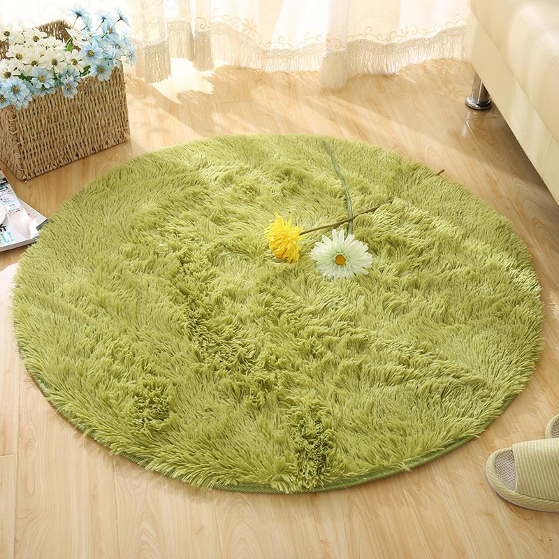  Faux Fur Area Rug  - Fluffy Round Faux Fur Area Rug 