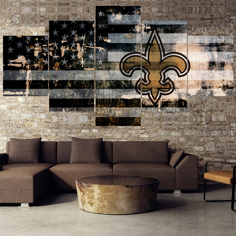  5 piece wall art - New Orleans Saints 5-Piece Wall Art Set 