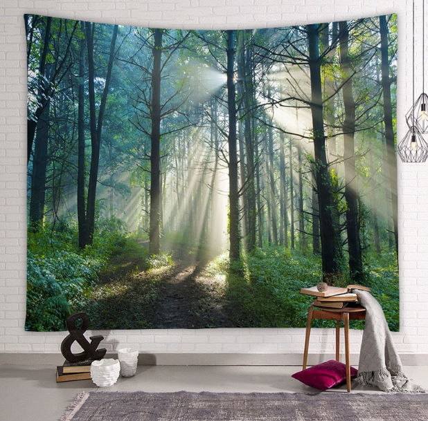 Beautiful Natural Forest Printed Large Wall Tapestry Wall Art Decor