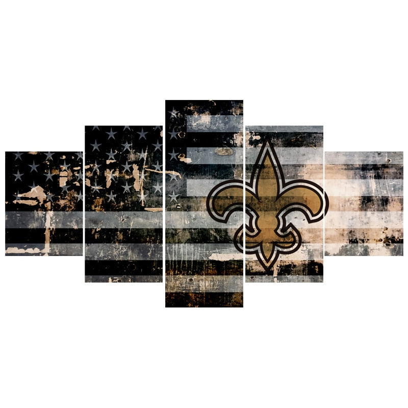  5 piece wall art - New Orleans Saints 5-Piece Wall Art Set 