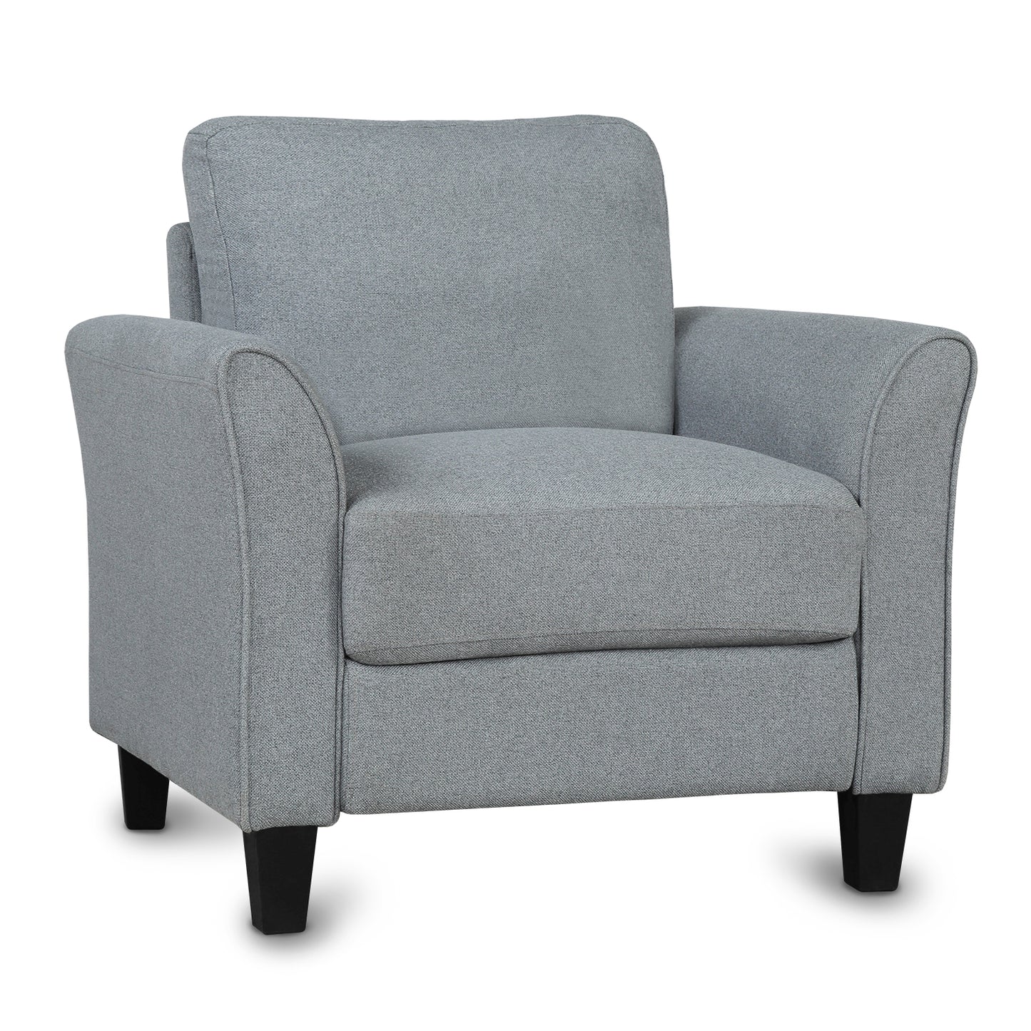 Gray Armrest Single Sofa