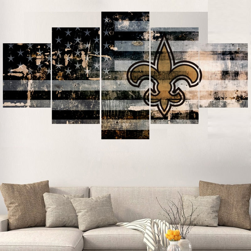  5 piece wall art - New Orleans Saints 5-Piece Wall Art Set 