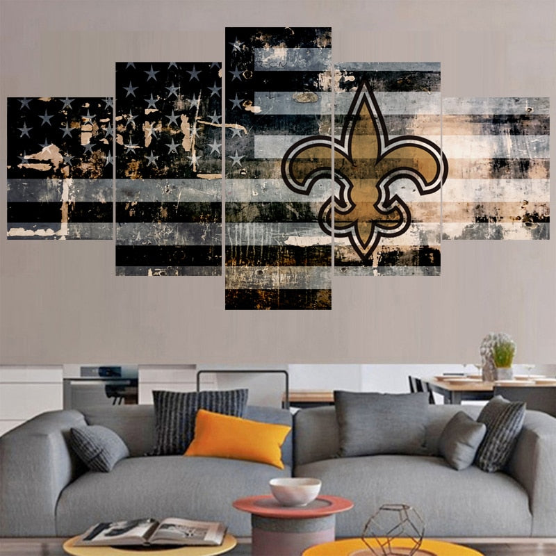  5 piece wall art - New Orleans Saints 5-Piece Wall Art Set 