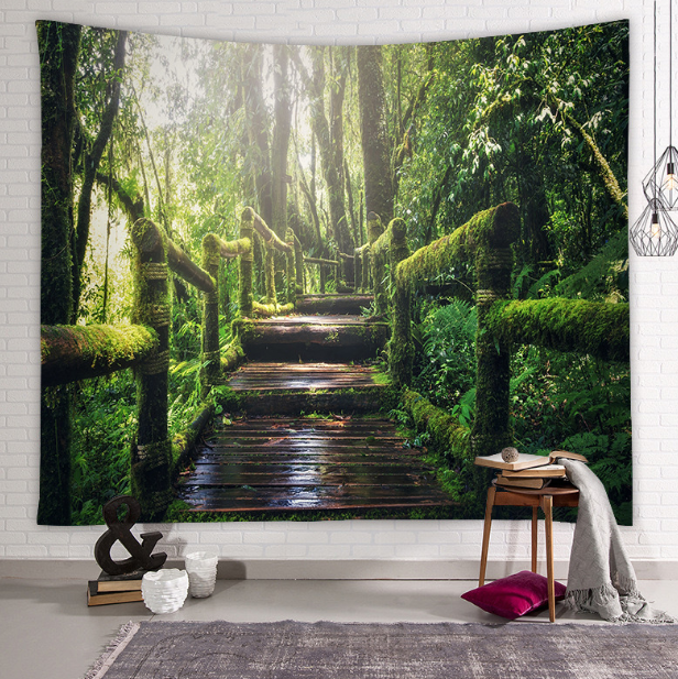 Beautiful Natural Forest Printed Large Wall Tapestry Wall Art Decor