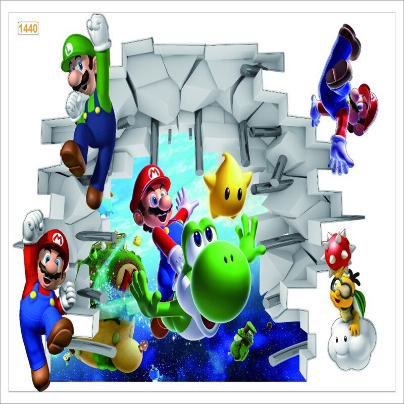 Super Mario Bros Kids Removable Wall Stickers