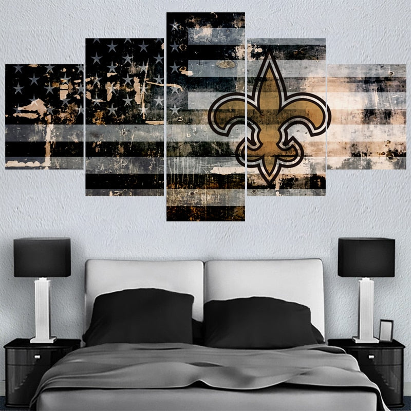  5 piece wall art - New Orleans Saints 5-Piece Wall Art Set 