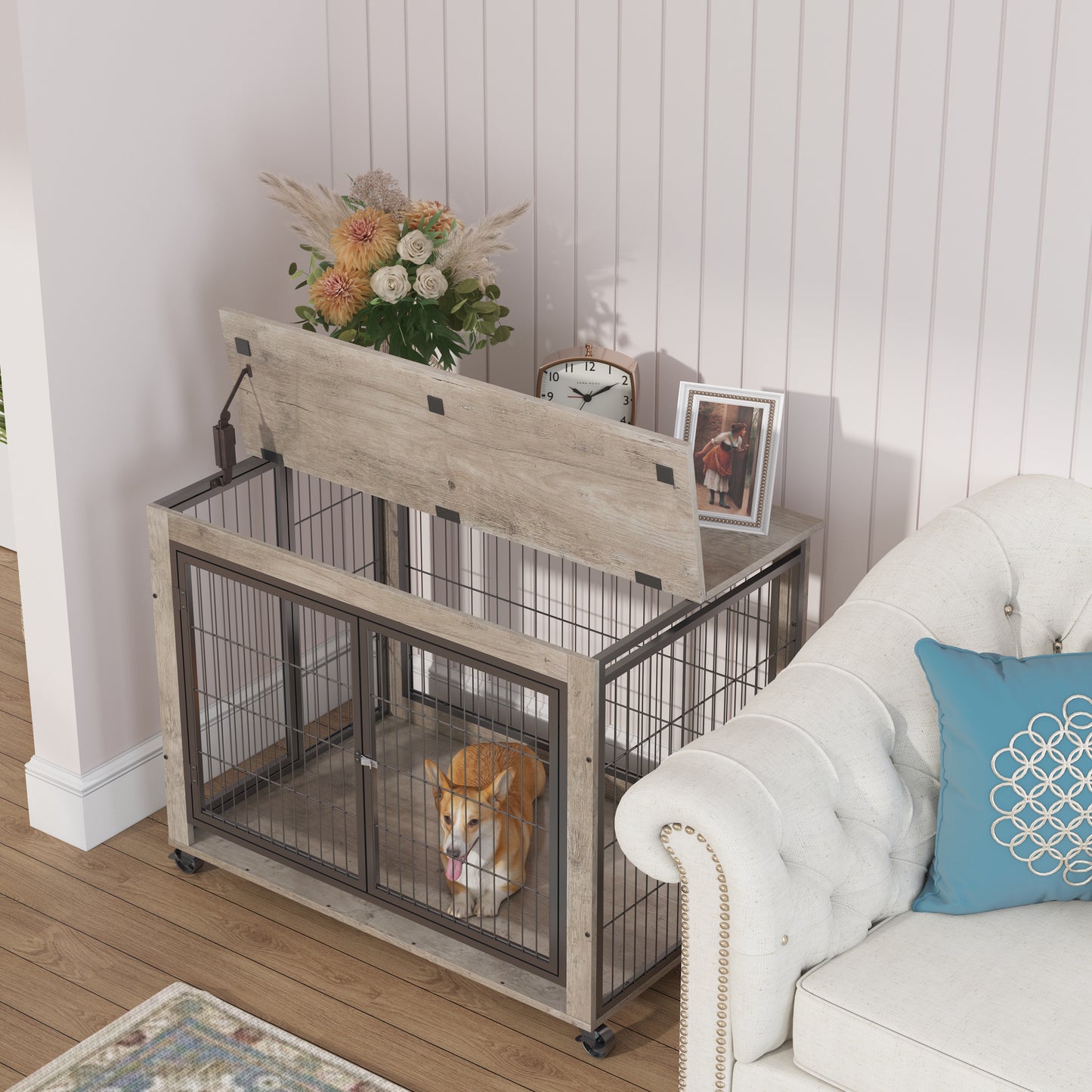 Multi-Functional Dog Crate Table