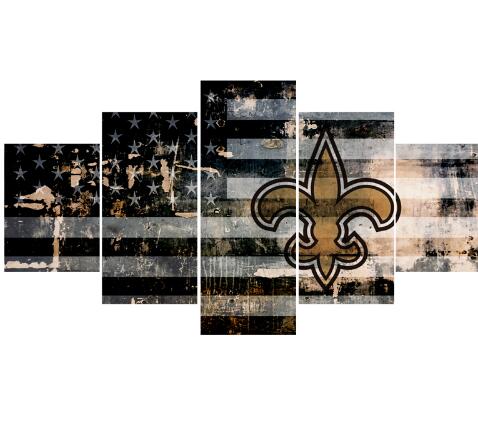  5 piece wall art - New Orleans Saints 5-Piece Wall Art Set 