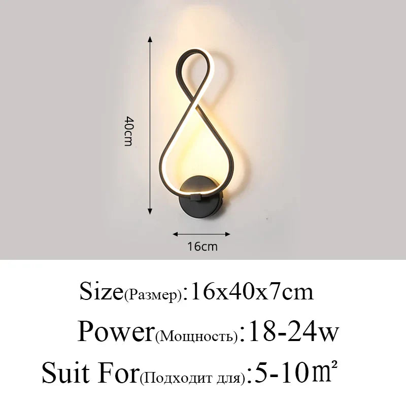 Modern Minimalist LED Wall Sconce - Minimalist Wall Lamps Living Room