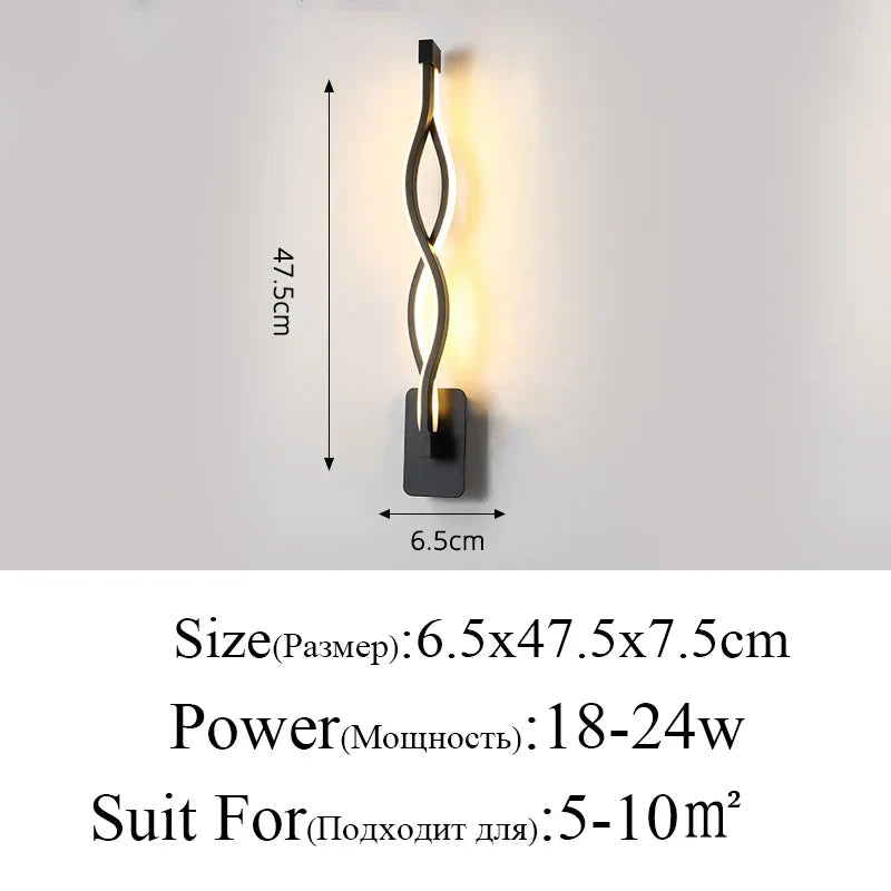 Modern Minimalist LED Wall Sconce - Minimalist Wall Lamps Living Room