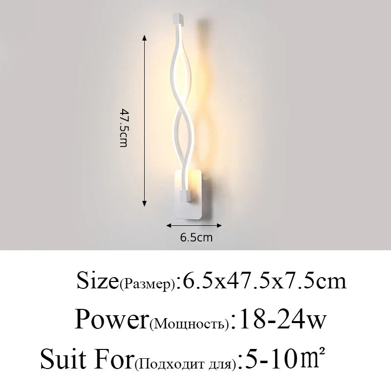 Modern Minimalist LED Wall Sconce - Minimalist Wall Lamps Living Room